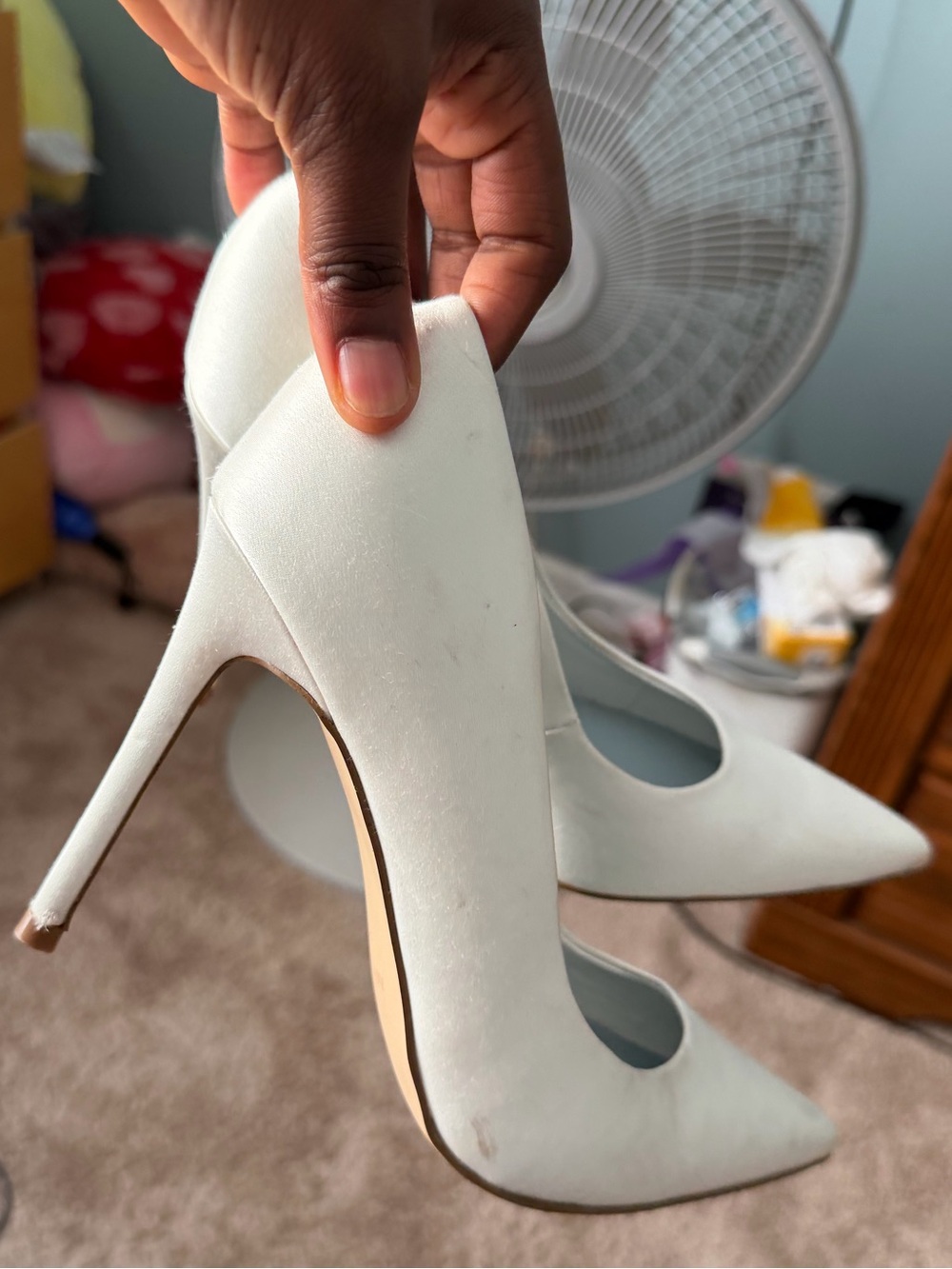 Nine West White Pointed-Toe Stiletto Pumps